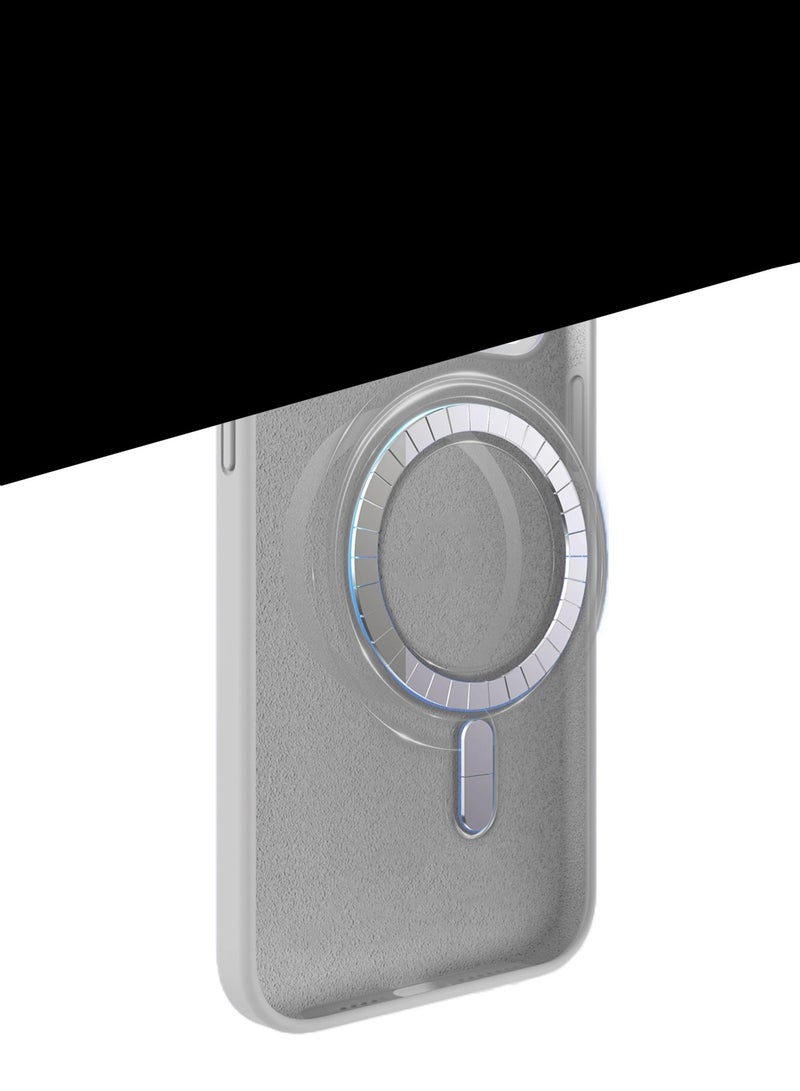 Wtech Oppo Reno15 Pro 5G 2026 Premium Liquid Silicone Compatible With Thin Magsafe Ring Case Cover (MCMPMN) - Grey - Image 5